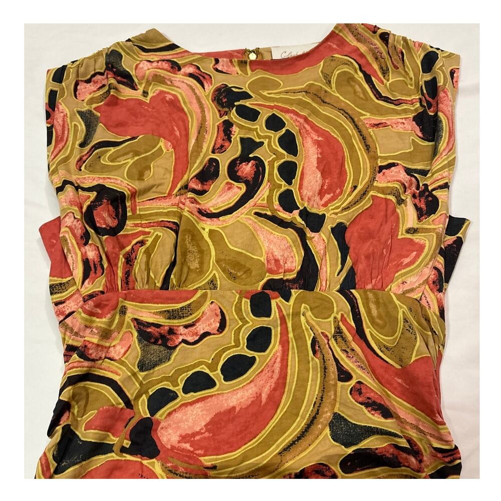 Cleobella Women Large Donna Paisley Organic Cotton Midi Dress Artsy Maximalist - Picture 5 of 10